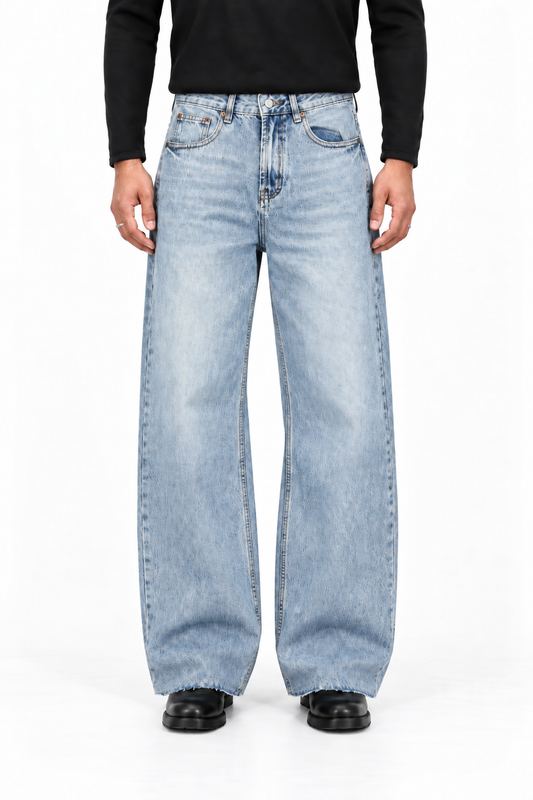 Washed Blue Relaxed Denim
