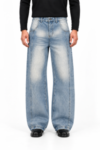 Vintage Washed Wide Leg Denim