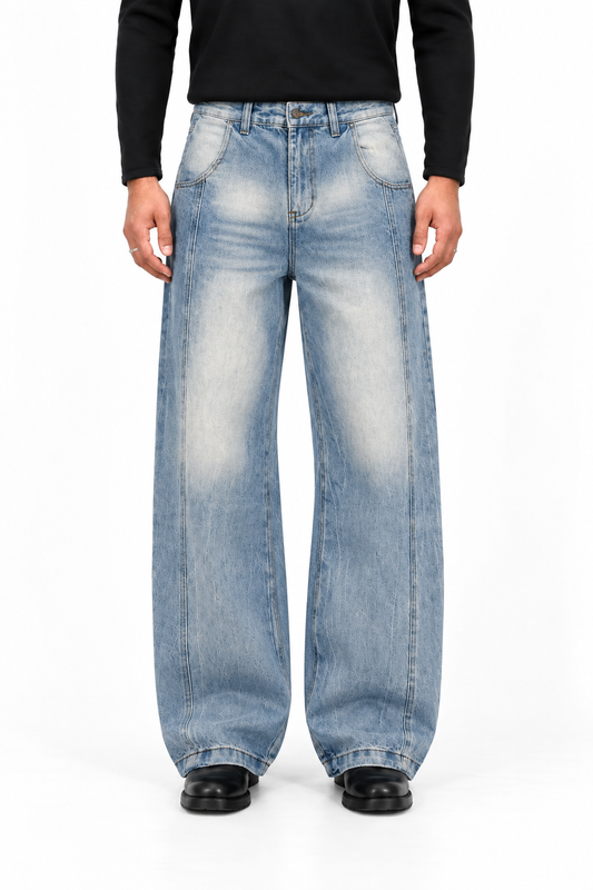 Vintage Washed Wide Leg Denim