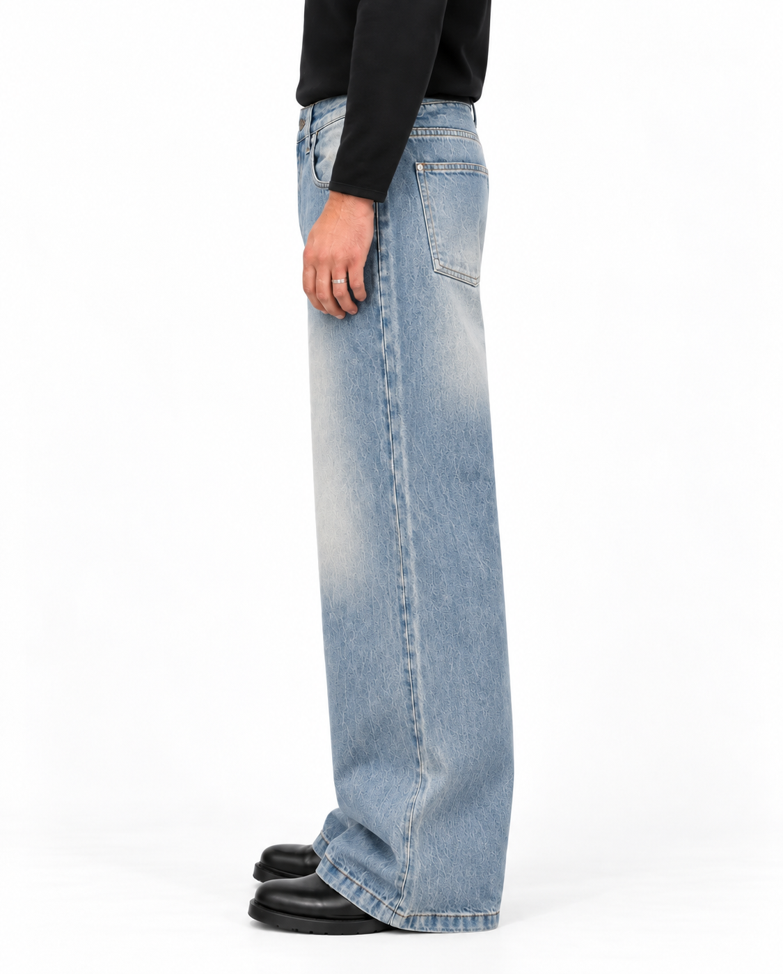 Vintage Washed Wide Leg Denim