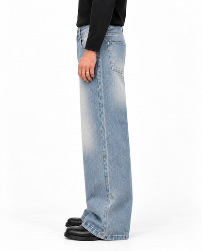 Vintage Washed Wide Leg Denim