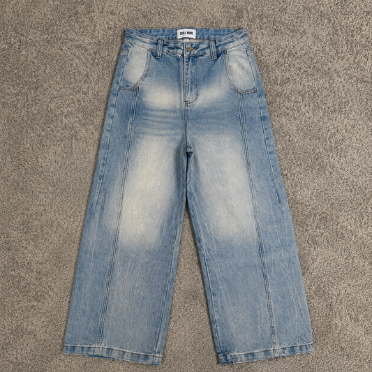 Vintage Washed Wide Leg Denim