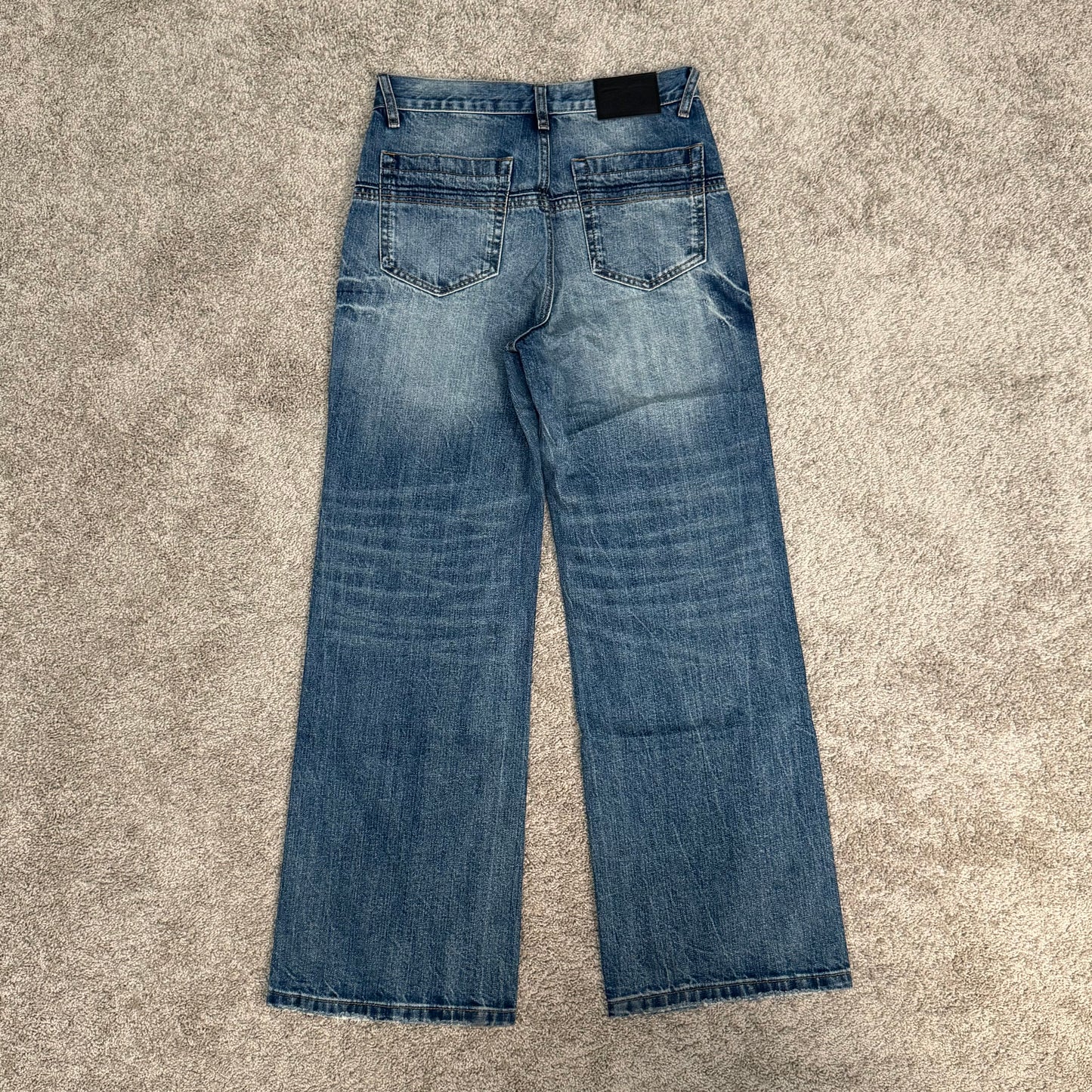 Vintage Fade Wide Leg Denim Jeans