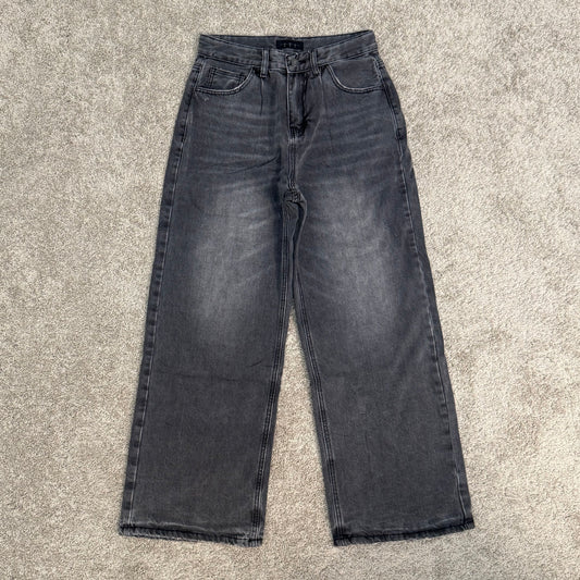 Washed Black Relaxed Denim Jeans